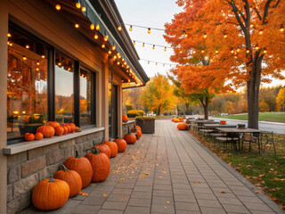 halloween pumpkin in the street