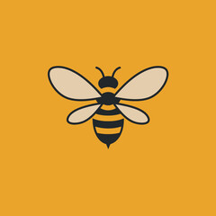 Cute Cartoon Bee with Simple Design
