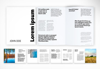 Bold Text Magazine Layout