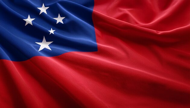 samoa flag waving wallpaper background - Powered by Adobe