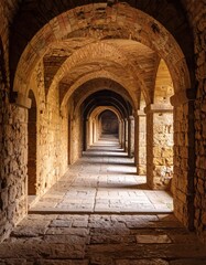 Obraz premium Ancient arched corridor