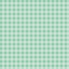 Gingham check plaid pattern in soft green for tablecloth, gift paper, napkin, blanket, scarf. Seamless light monochrome small vichy tartan check for modern spring summer fashion textile print.
