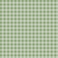 Gingham check plaid pattern in soft green for tablecloth, gift paper, napkin, blanket, scarf. Seamless light monochrome small vichy tartan check for modern spring summer fashion textile print.