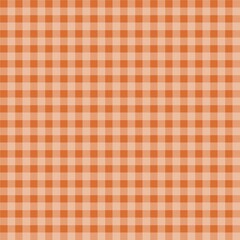 Autumn gingham pattern in warm orange tones. Ideal for fall-themed fabric, packaging, backgrounds, and seasonal design with a cozy and rustic feel.