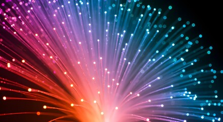 Fototapeta premium High quality photo of defocused image of fiber optics lights abstract background