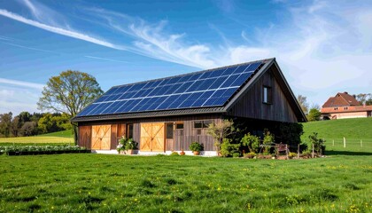 solar panels on a farm