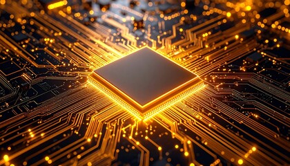 The heart of technological innovation glowing with potential