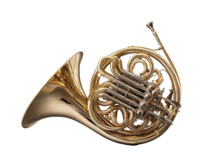 Musical performance concert hall french horn acoustic environment isolated on transparent background, png