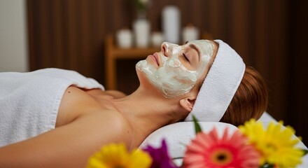 A Woman with a Facial Mask Enjoying a Spa Treatment, a Wellness Retreat Idea