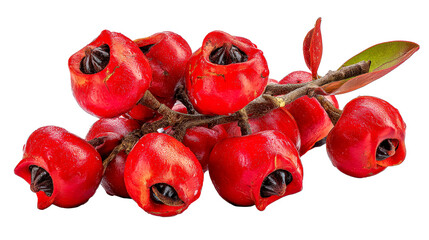 Culinary exploration of red annatto seeds on transparent background