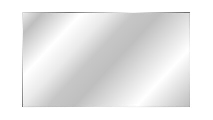 Transparent shiny glass panel. Clear glossy glass plate with realistic light glare and reflection, suitable for laptop, TV screen or display mockups. Vector illustration.
