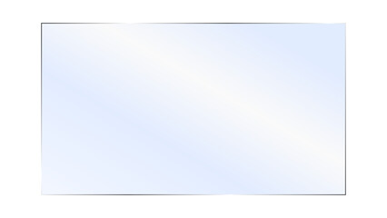 Transparent shiny glass panel. Clear glossy glass plate with realistic light glare and reflection, suitable for laptop, TV screen or display mockups. Vector illustration.
