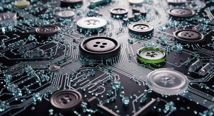 Buttons and Circuit Board: A Conceptual Composition of Technology and Fashion