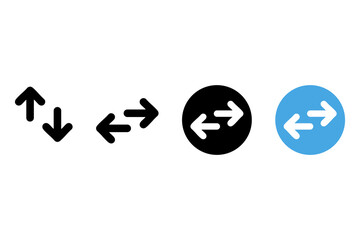 Two arrow  switch, swap, exchange, transfer vector set