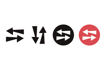 Two arrow  switch, swap, exchange, transfer set