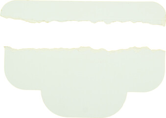 Light blue torn paper shape isolated on white transparent png background for creative designs and backgrounds