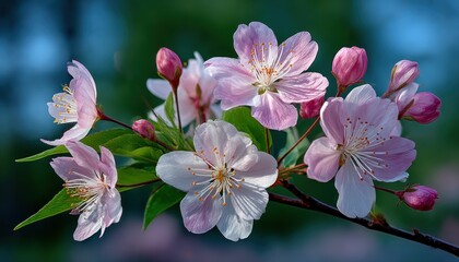 Obraz premium Pink blossoms in soft light