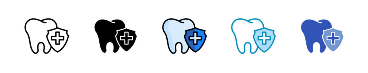 Tooth Care  Icon Set Multiple Style Collection