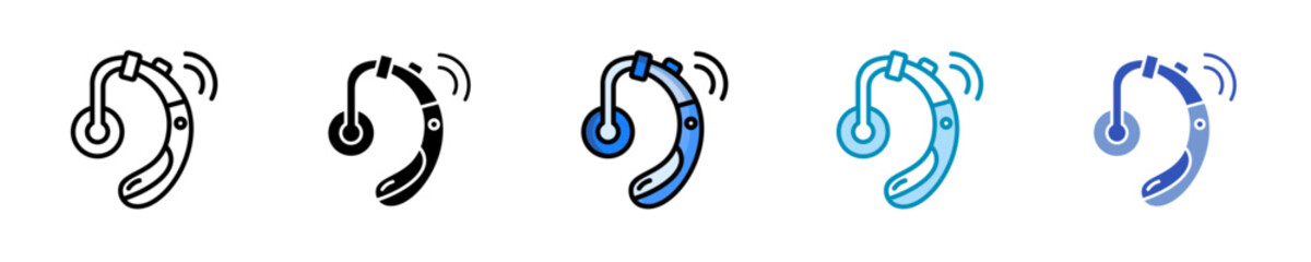 Hearing Aid  Icon Set Multiple Style Collection