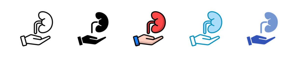 Organ Donation  Icon Set Multiple Style Collection