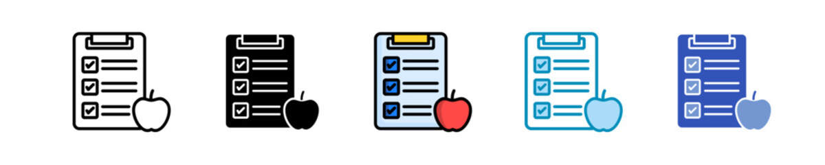 Nutrition Advice  Icon Set Multiple Style Collection