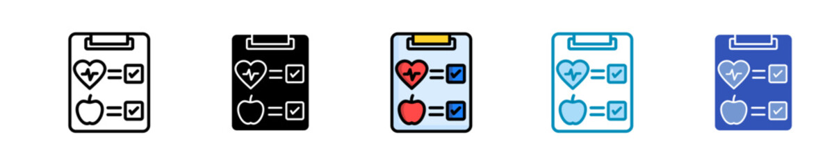 Wellness Program  Icon Set Multiple Style Collection