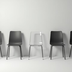 Minimal clean visual of being overlooked in social or emotional situations