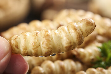 Freshly dug pau darco root being prepared for a shared meal at a local gathering in a rustic setting