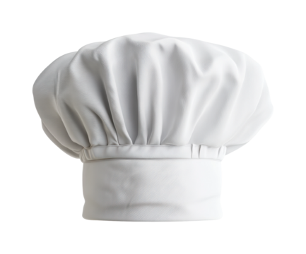 Culinary preparation chef hat kitchen apparel cooking isolated on transparent background, png - Powered by Adobe