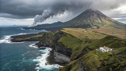 Amsterdam Island Subantarctic Volcano Storm