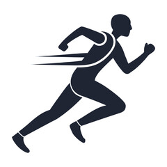 Run, exercise Silhouette vector illustration