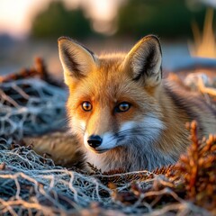 Obraz premium Red fox in natural setting