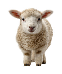 Fototapeta premium Playful lambs in a farm animal natural light isolated on transparent background, png