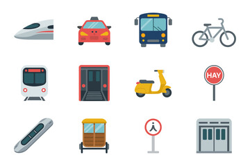 Japanese tradition and food icon pack, daruma fan tea cup, culture sticker set, creative vector illustration for crafts