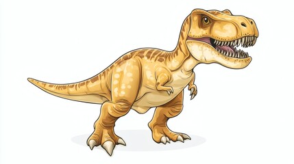 Naklejka premium A cartoon illustration of a tyrannosaurus rex.