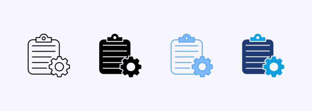 Document Management Icon Set Multiple Style Collection