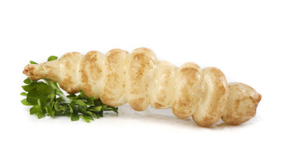 Fresh geoduck and yuzu vegetables incorporated into a flavorful meal creation featuring foo mannazi...