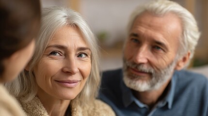 Whispers of Wisdom: A close-up portrait of two elderlies, their eyes reflecting years of shared stories and profound experience, as they engaged in deep conversation.