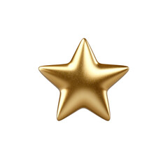 Obraz premium Shiny golden star on transparent background for decoration