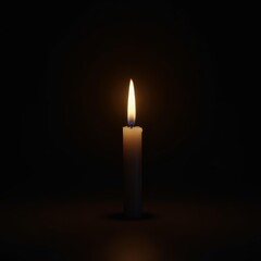 Minimal scene of light in the dark representing inner strength and warmth