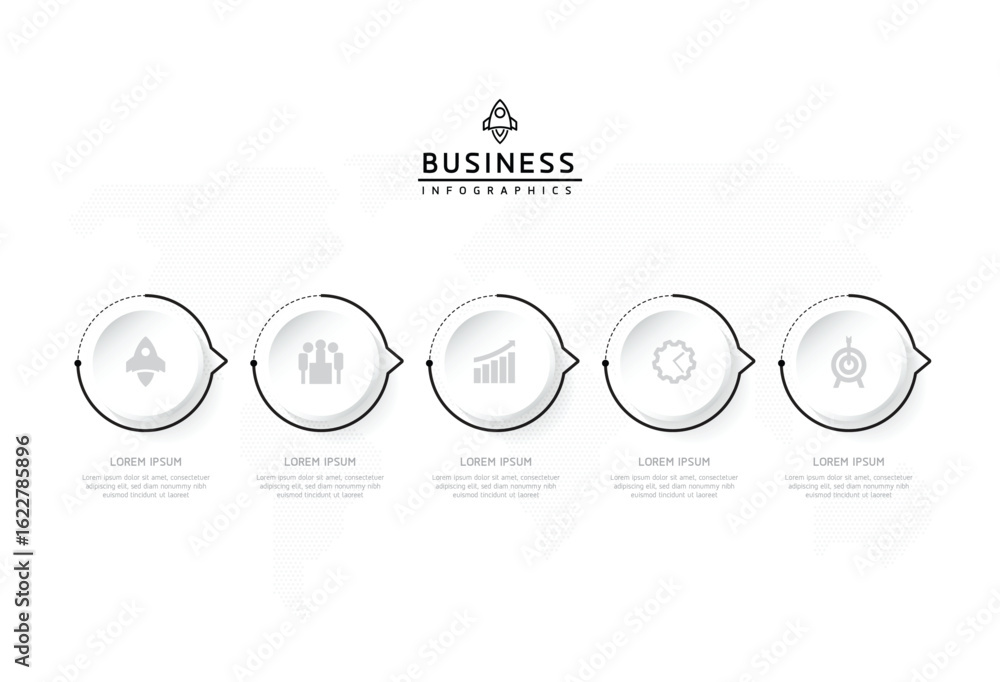 Poster vector business presentation connecting steps infographic template