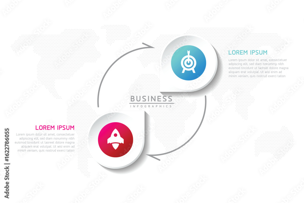 Poster vector business presentation connecting steps infographic template