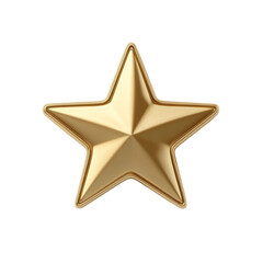Obraz premium Shiny gold star with 3d metallic finish on black background
