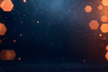 Dark Background with Hexagonal Light Bokeh and Dust Particles