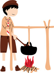 Boy scout illustration