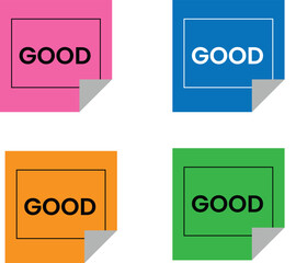 set of colorful stickers