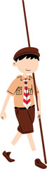 Boy scout illustration