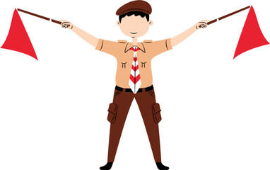 Boy scout illustration