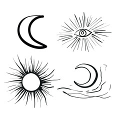 Spiritual Practices. Vector illustration.