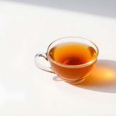 Tea Cup with Steam & Copy Space
